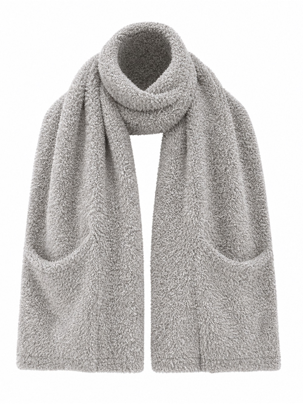 Barefoot Dreams CozyChic Wrap Pewter Pockets OS